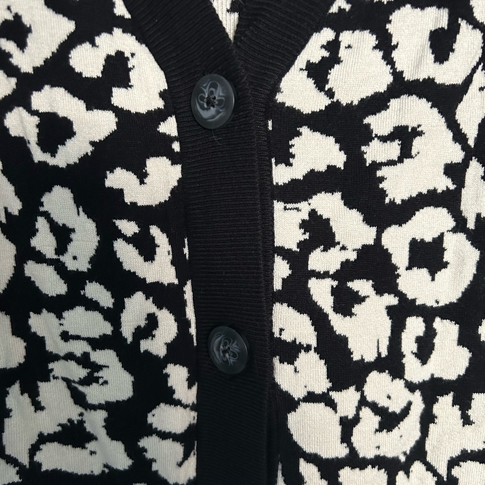 Buffalo David Bitton Monochrome Animal Print Cardigan - Picture 2 of 7